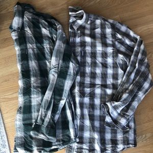2 Carhartt long sleeve button up shirt